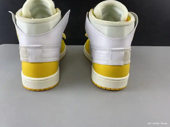 1st Kicks 1 AQ0818-149 Air Jordan x Off-White Powder Yellow-Cone NRG Dark White 0524